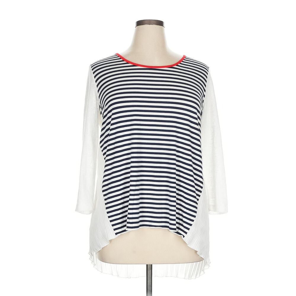 Alison Sheri Red, White, and Blue Stripped Tunic Sz. XL